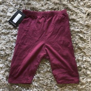 Purple Cotton Stretch Biker Shorts